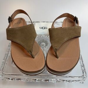 UGG Alessia sandal in tan suede- size 7- new in box!